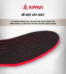 Lót giày thể thao Apavi AI-S02 Poron công nghệ Mỹ, giảm chấn đệm EVA êm chân lỗ thoáng khí trên bề mặt