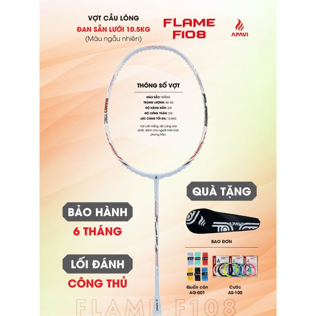 Vợt cầu lông Apavi Flame F108