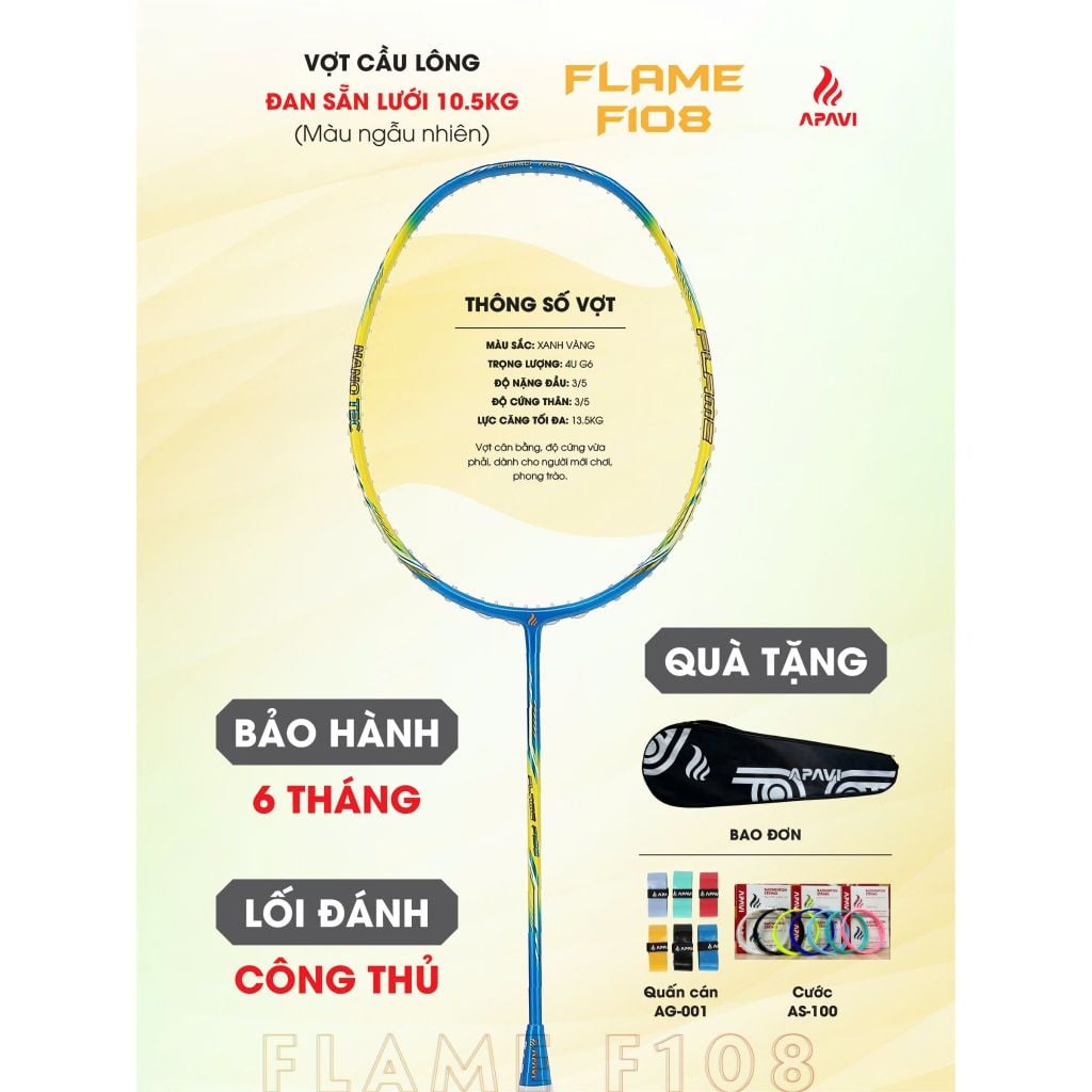 Vợt cầu lông Apavi Flame F108