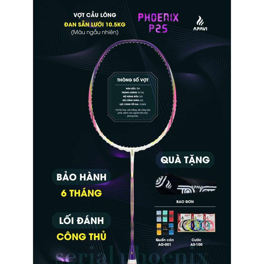 Vợt cầu lông Apavi Phoenix P25