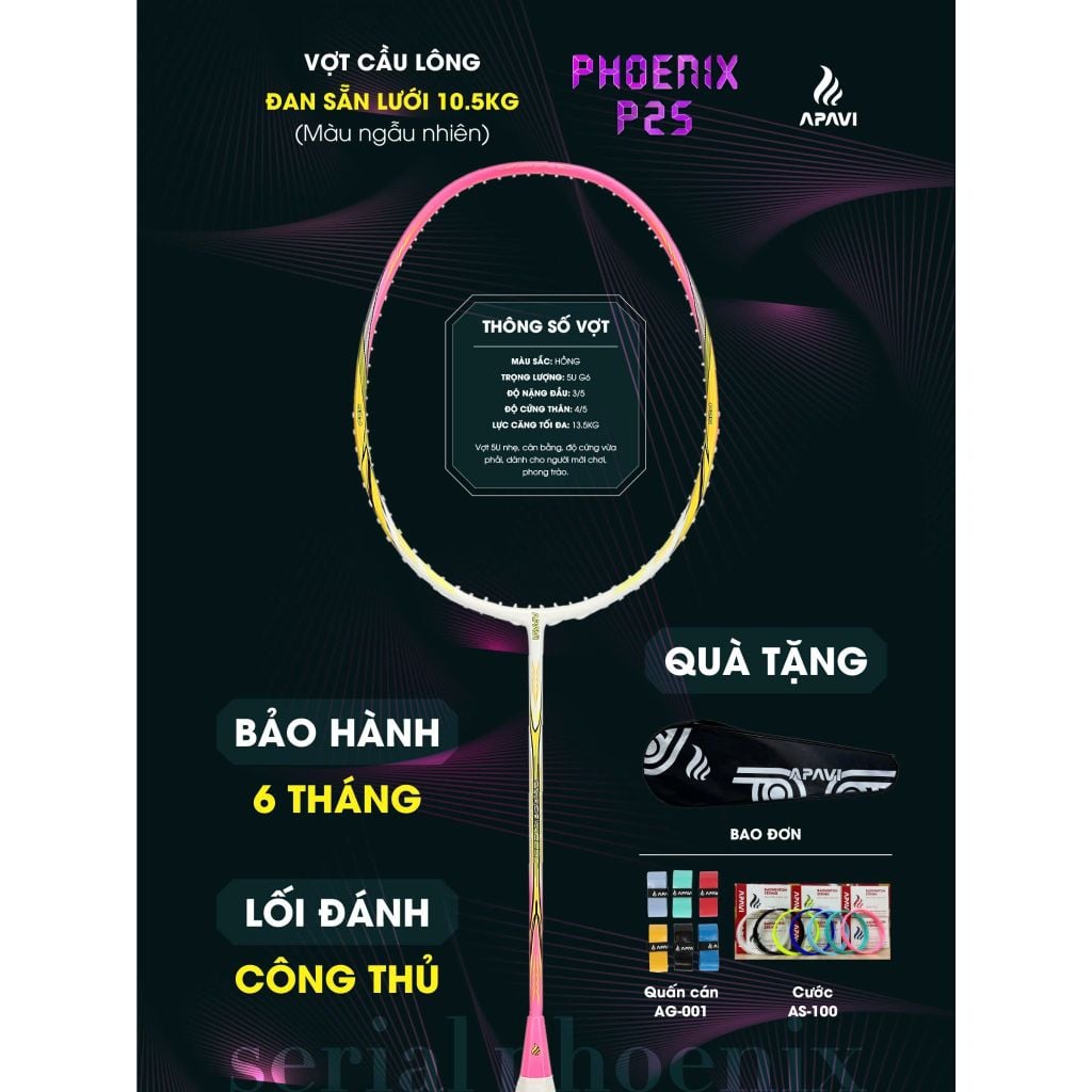 Vợt cầu lông Apavi Phoenix P25