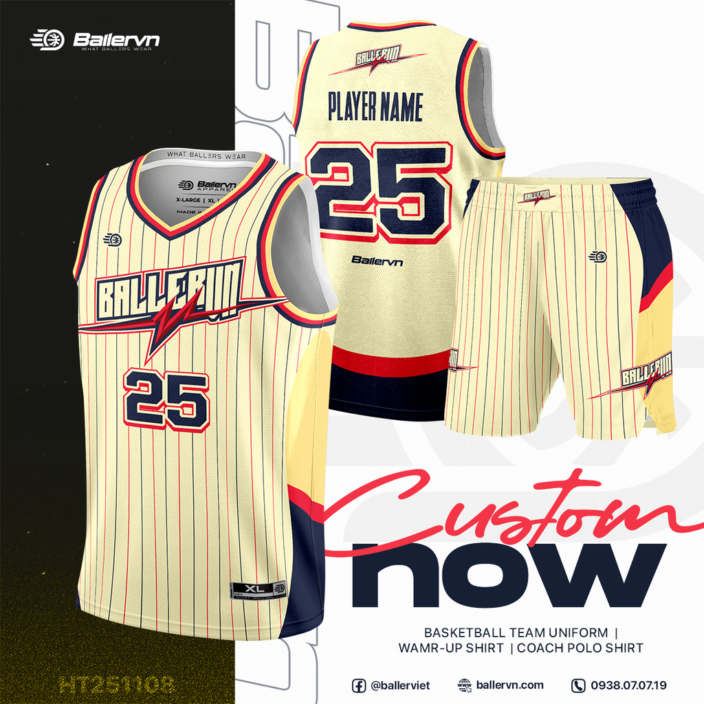 Mẫu Thiết kế Đồng phục Bóng rổ đội - HT251108
