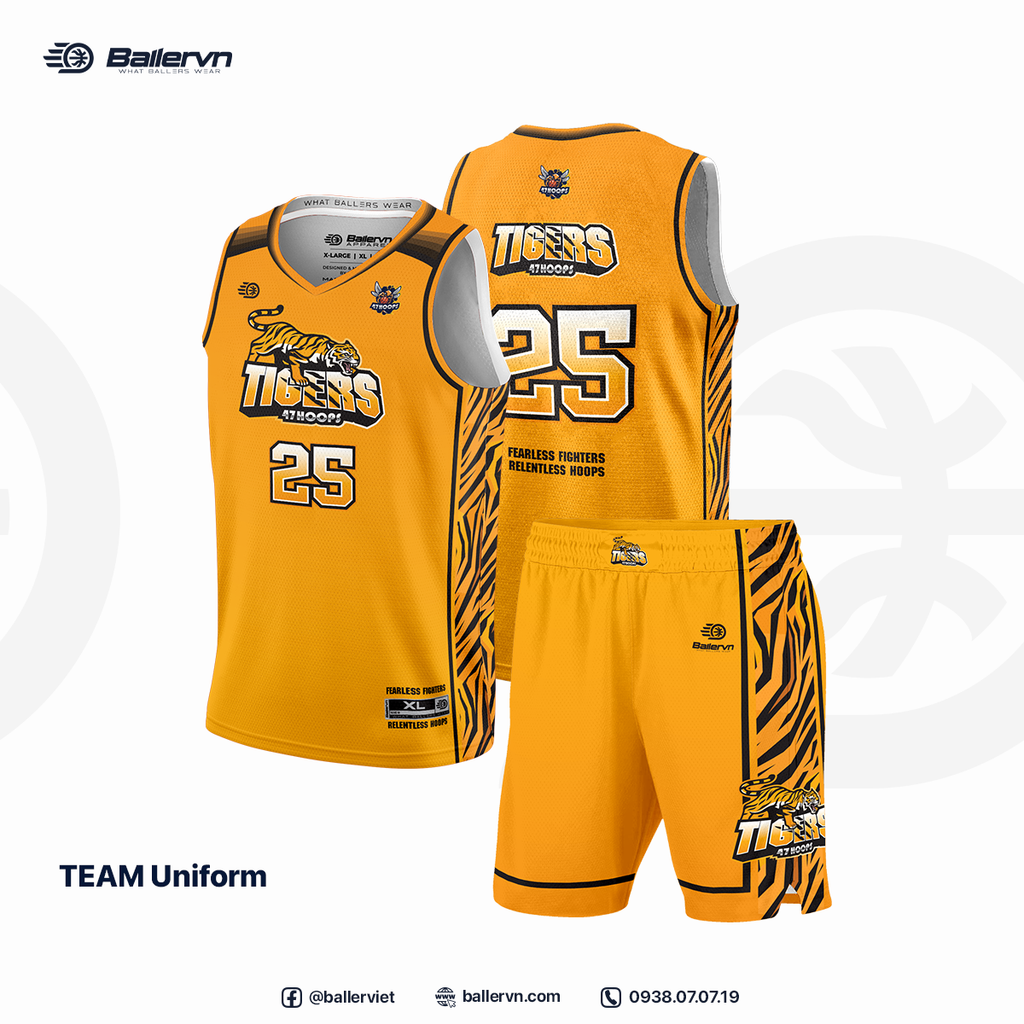 Mẫu Thiết kế Đồng phục đội 47Hoops Tigers