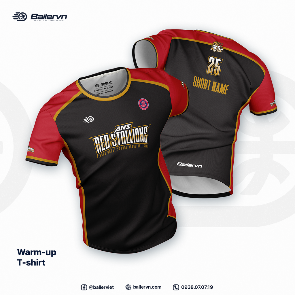 Mẫu Thiết kế Đồng phục CLB Phổ thông Liên cấp Alfred Nobel Hà Nội - ANS Red Stallions