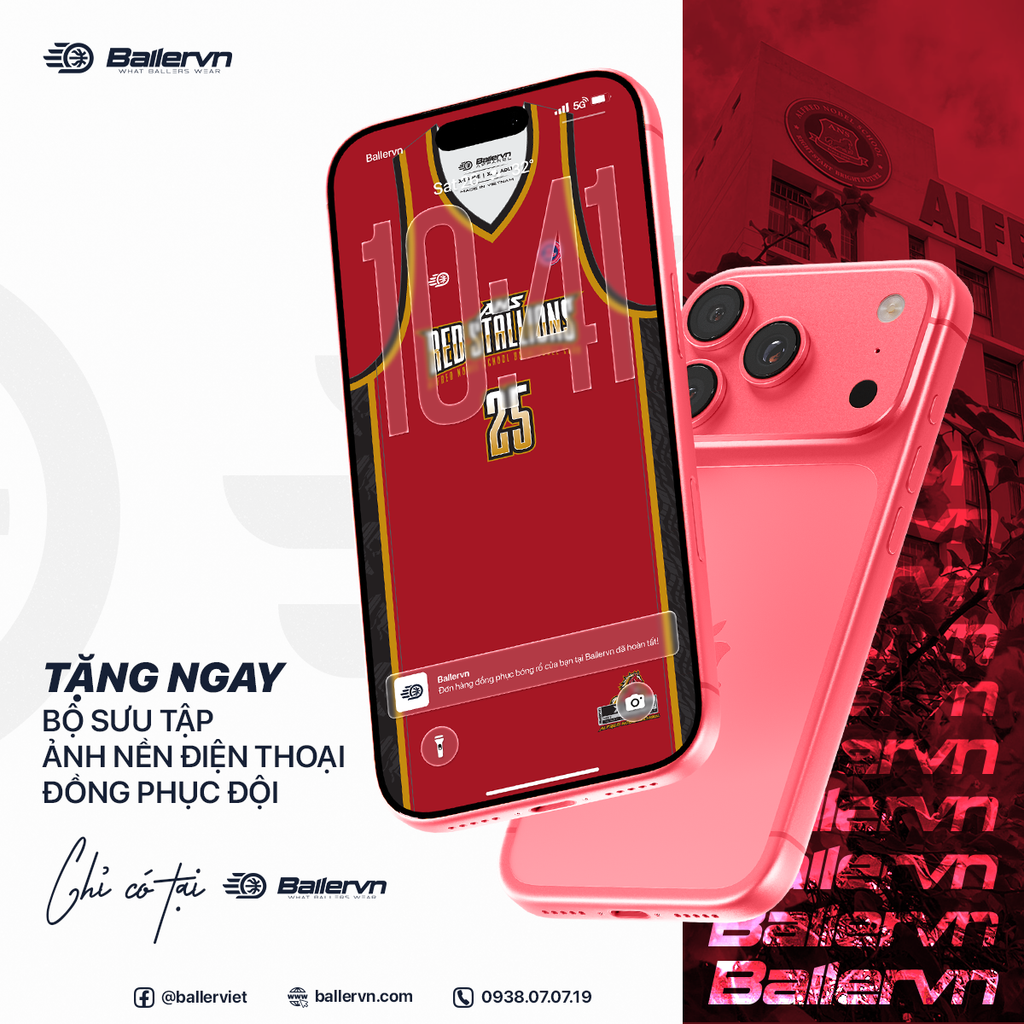 Mẫu Thiết kế Đồng phục CLB Phổ thông Liên cấp Alfred Nobel Hà Nội - ANS Red Stallions