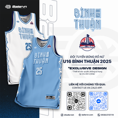 Mẫu Thiết kế Đồng phục Đội tuyển U16 Nữ Bình Thuận 2025