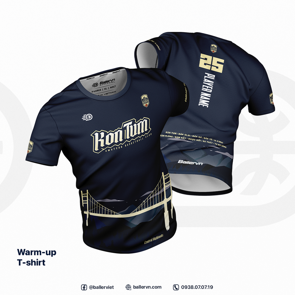 Mẫu Thiết kế Đồng phục CLB Hội Bóng rổ Không chuyên Kon Tum