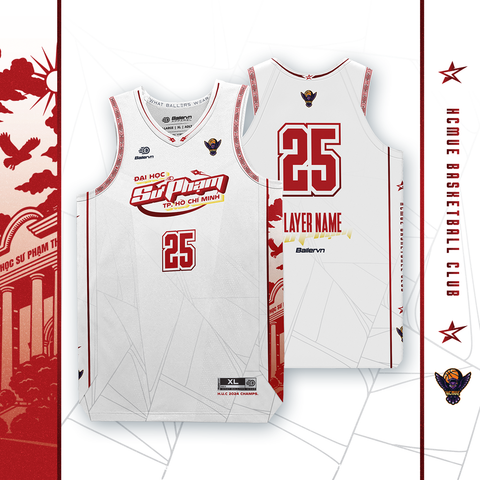 Mẫu Thiết kế Đồng phục CLB Bóng rổ ĐH Sư Phạm TP.HCM 2025 (AWAY)