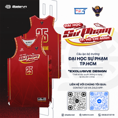 Mẫu Thiết kế Đồng phục CLB Bóng rổ ĐH Sư Phạm TP.HCM 2025 (HOME)
