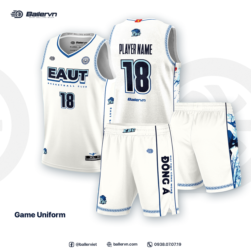 Mẫu Thiết kế Đồng phục CLB Bóng rổ ĐH Công Nghệ Đông Á Hà Nội 2025