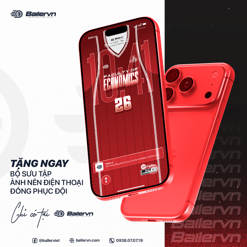 Mẫu Thiết kế Đồng phục CLB Bóng rổ Khoa Kinh Tế - UEF