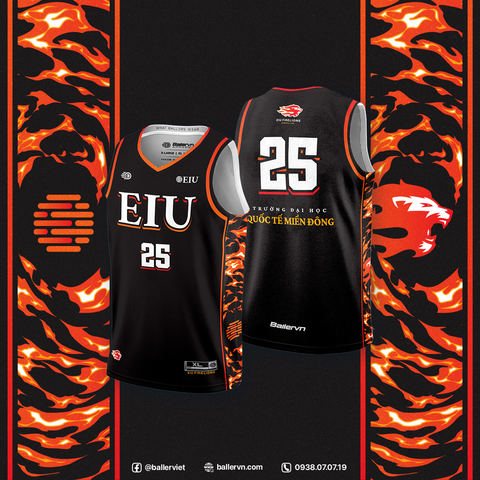 Mẫu Thiết kế Đồng phục CLB Bóng rổ ĐH Quốc Tế Miền Đông Bình Dương 2025