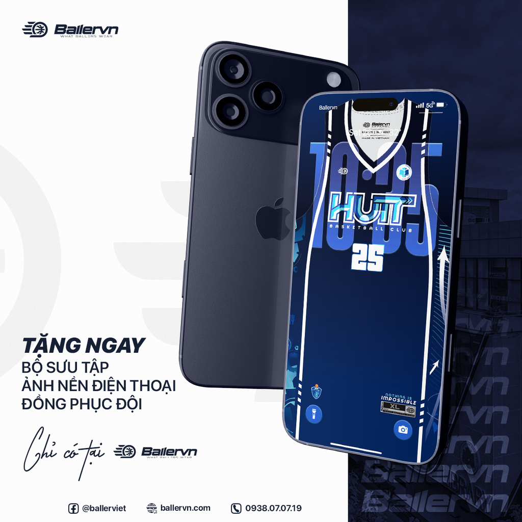 Mẫu Thiết kế Đồng phục CLB Bóng rổ ĐH Công Thương TP.HCM 2025