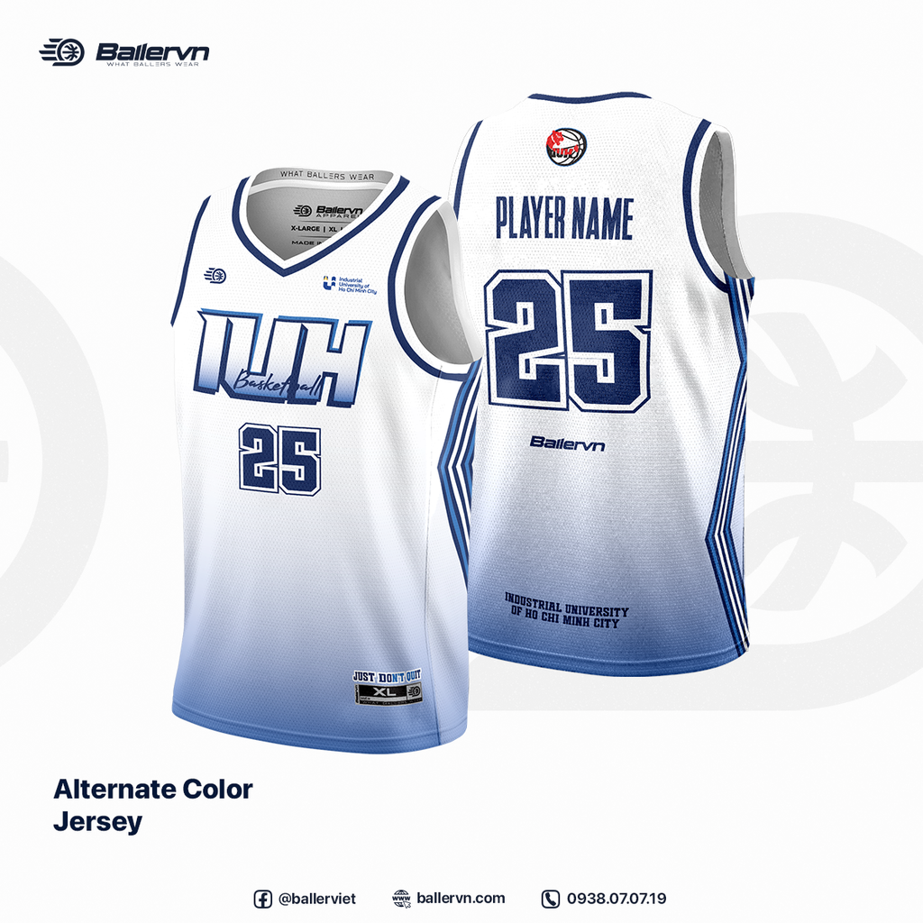 Mẫu Thiết kế Đồng phục CLB Bóng rổ ĐH Công Nghiệp TP.HCM 2025 - Đội Nam