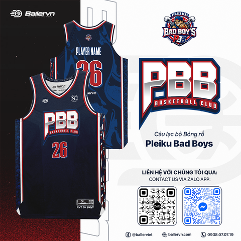 Mẫu Thiết kế Đồng phục CLB Bóng rổ Pleiku Bad Boys