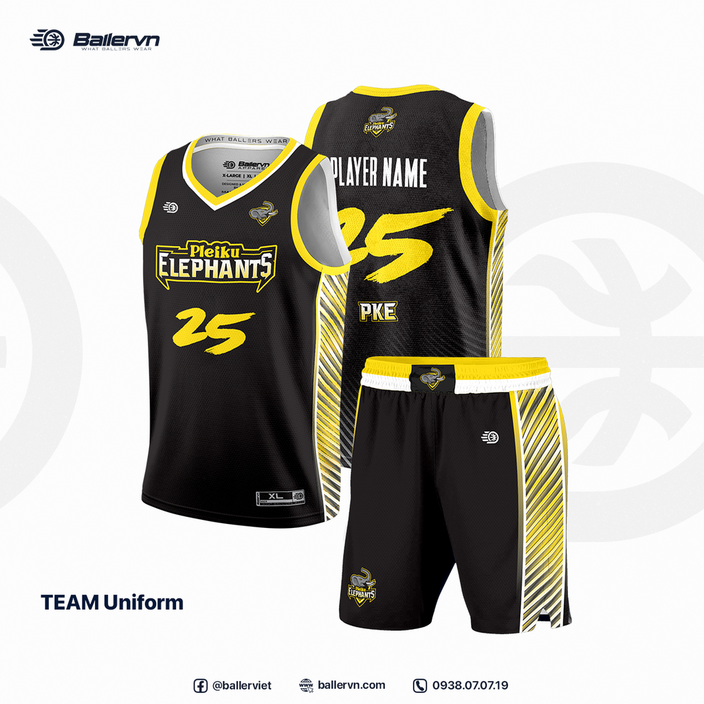 Mẫu Thiết kế Đồng phục CLB Pleiku ELEPHANTS
