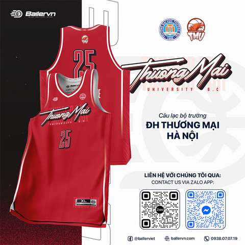 Mẫu Thiết kế Đồng phục CLB Bóng rổ ĐH Thương Mại Hà Nội 2025