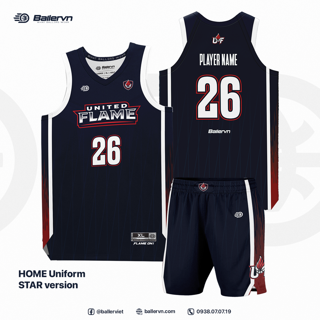 Mẫu Thiết kế Đồng phục CLB United Flame