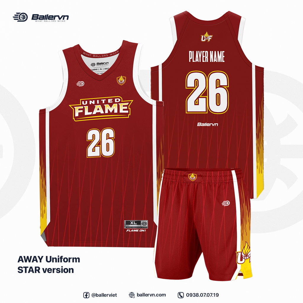 Mẫu Thiết kế Đồng phục CLB United Flame