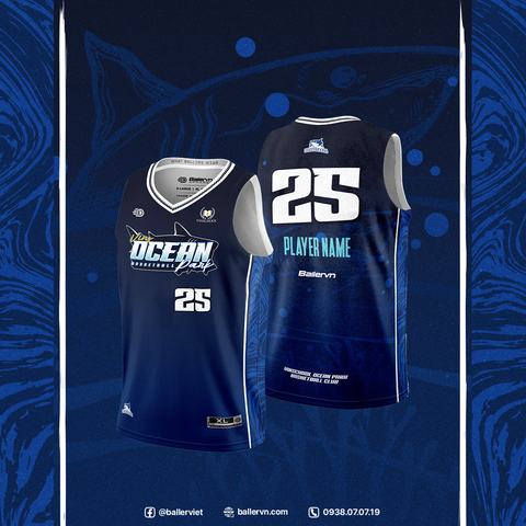 Mẫu Thiết kế Đồng phục CLB Bóng rổ THPT Vinschool Ocean Park Hà Nội