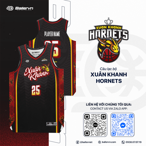 Mẫu Thiết kế Đồng phục CLB Xuân Khanh Hornets