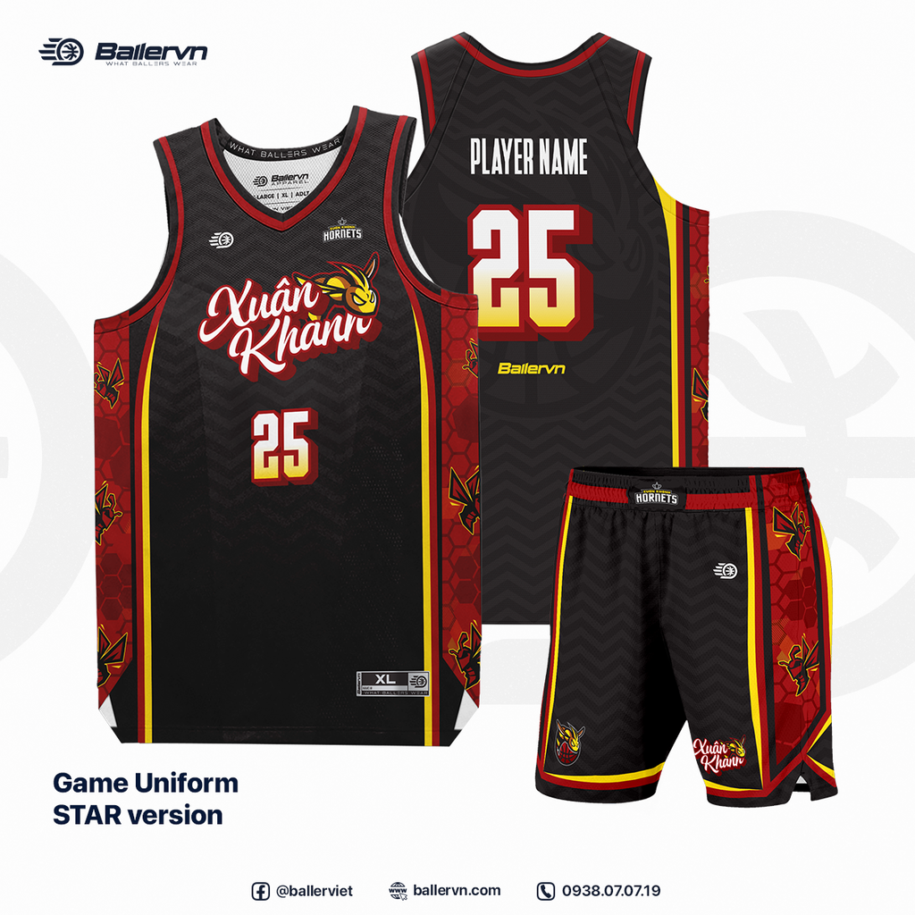 Mẫu Thiết kế Đồng phục CLB Xuân Khanh Hornets