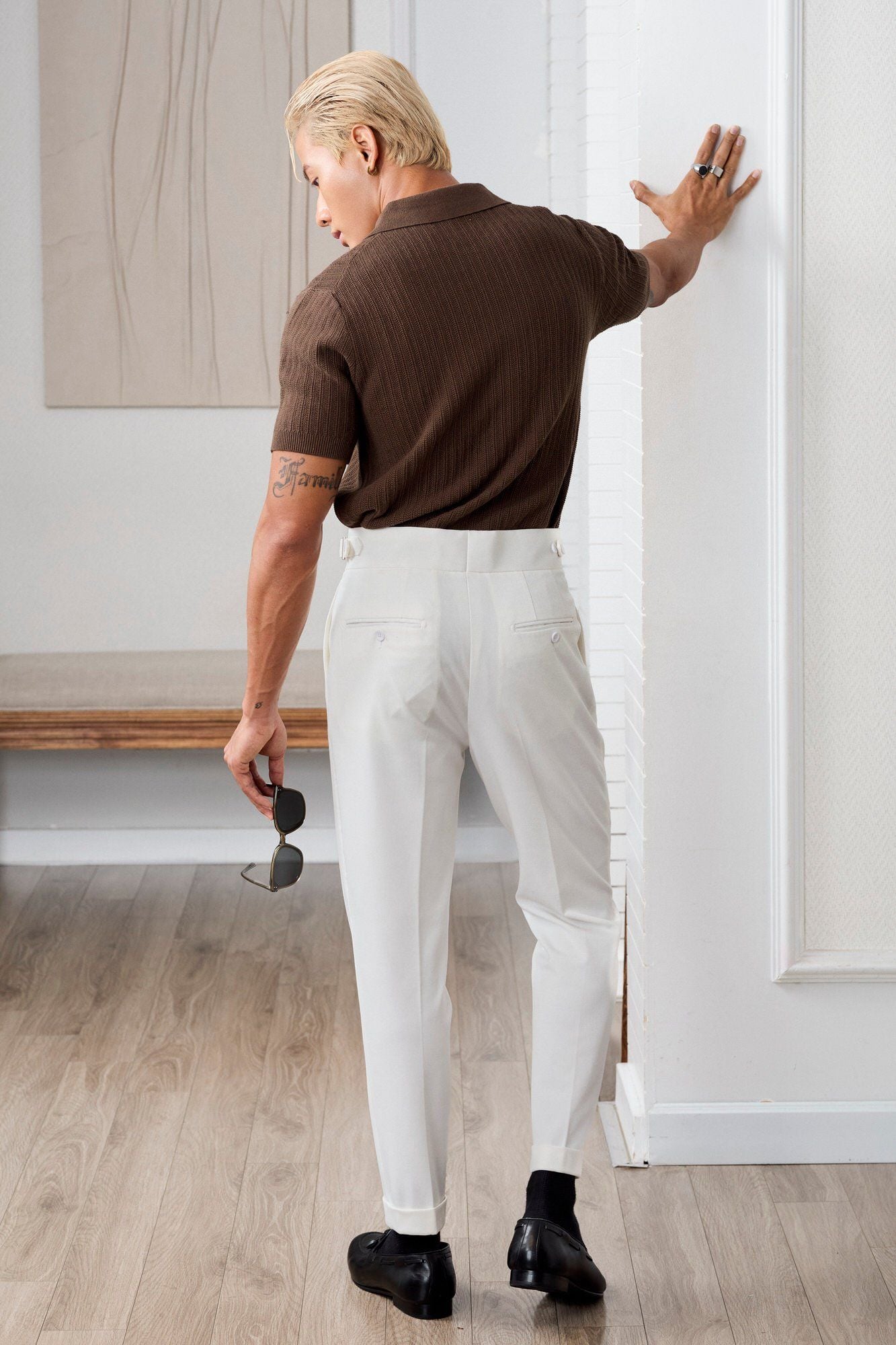 Áo thun có cổ dệt kim