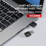  USB Wi-Fi Mercusys MA20NB Băng Tần Kép Nano AC650 