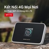  Bộ Phát Wifi 4G Di Động MT115 |  Chuẩn WiFi 6, Pin 2400mAh 