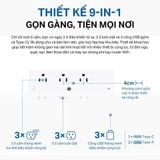  [HÀNG THANH LÝ] Ổ Cắm Thông Minh TP-Link Tapo P306 9in1 Điều Khiển Bằng Giọng Nói 