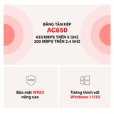  USB Wi-Fi Mercusys MA20NB Băng Tần Kép Nano AC650 