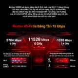  Router WiFi 7 Gaming TP-Link Archer GE800 – BE19000, 19Gbps, Giảm Lag, Cổng 10Gbps 