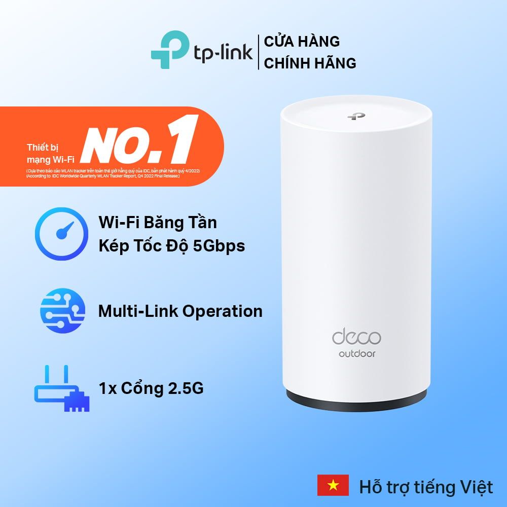  Bộ Phát Wifi Mesh TP-Link Deco BE25-Outdoor | Tốc Độ 5000Mbps | Phủ Sóng Cả Nhà | Wi-Fi 7 