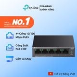  [HÀNG THANH LÝ] Switch PoE TP-Link LS105LP | 5 Cổng 10/100Mbps, 4 Cổng PoE+ 41W, Truyền Xa 250m 