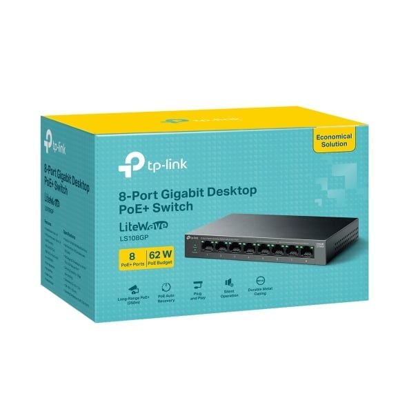  Switch Để Bàn TP-Link LS108GP Gigabit 8 Cổng 