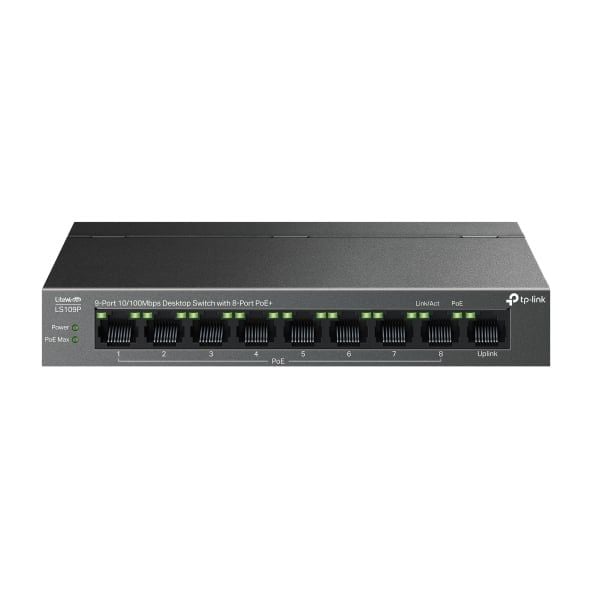  Switch Để Bàn TP-Link LS109P | 9 Cổng 10/100Mbps Với 8 Cổng PoE 
