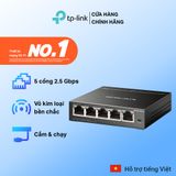  Bộ chia mạng Mercusys MS108GS-M2/MS105GS-M2| 8 Cổng 2.5G, Vỏ kim loại, Hoạt động yên tĩnh 