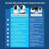  [HÀNG THANH LÝ] Camera AI Wi-Fi An Ninh Trong Nhà Tapo C220 | Độ Phân Giải 2K 4MP 