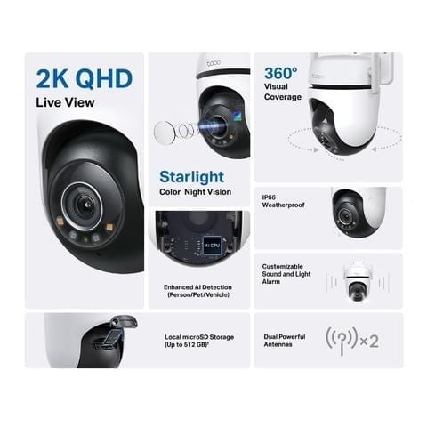  [HÀNG THANH LÝ] Camera Ngoài Trời Tapo C520WS | 2K 