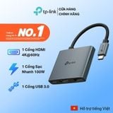  [HÀNG THANH LÝ] Bộ Hub Chia Cổng TP-Link UH3020C | HUB USB Chuyển Đổi 3, Sạc Nhanh 100W, HDMI Xuất Hình Ảnh 4K60Hz 