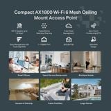  [HÀNG THANH LÝ] TP-Link FESTA F61 - Thiết Bị Phát Wifi 6 AX1800 Gắn Trần Chuyên Dụng - Quản Lý Qua Cloud - Hỗ Trợ PoE - Tốc Độ 1.8Gbps 