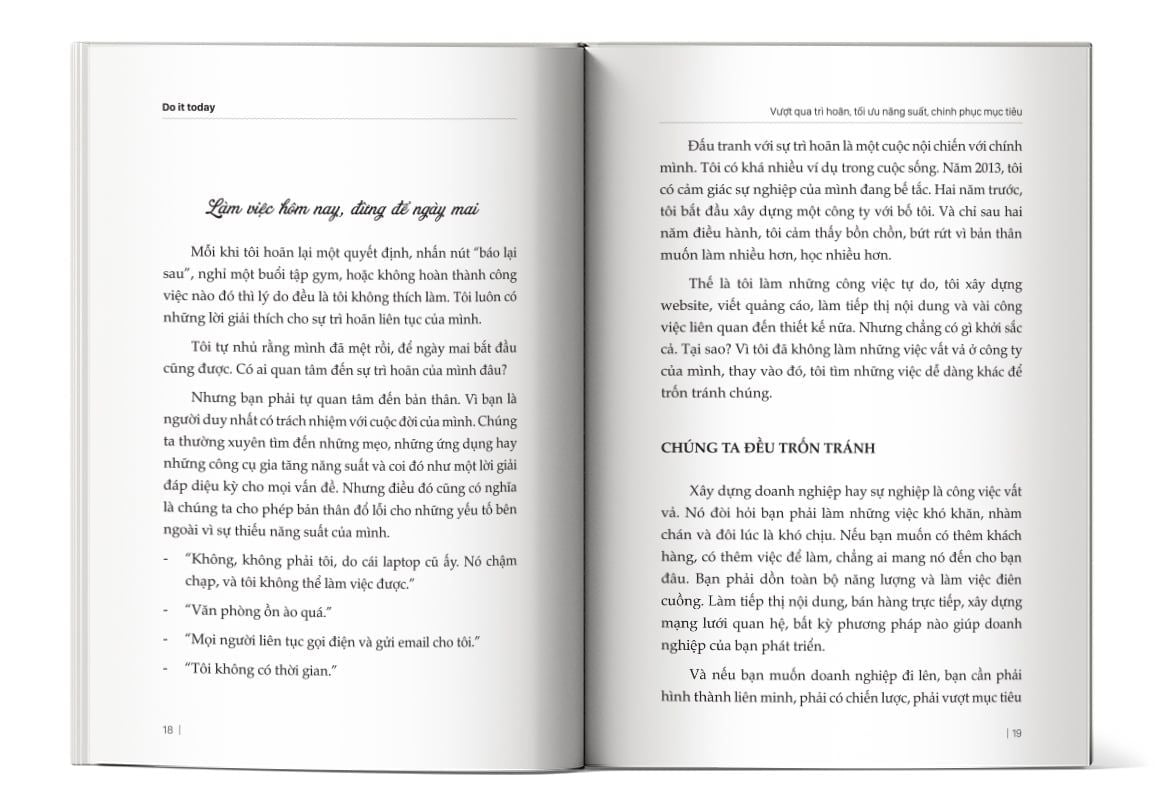  Do it today -  Vượt qua trì hoãn, tối ưu năng suất, chinh phục mục tiêu 