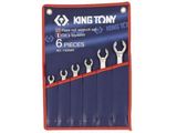  8-22Mm Bộ Cờ Lê Hai Đầu Miệng 6 Cái Hệ Mét Kingtony 1306Mr 