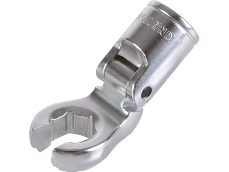  335119M Đầu tuýp lắc léo chẻ miệng 6 cạnh mở ống dầu 19mm Kingtony 3/8 inch gật gù 200 độ 