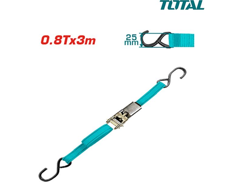  Dây đai 0.8Tx3m móc S TOTAL THTRS08302 