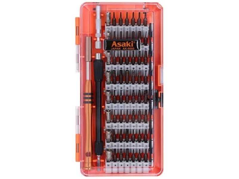  Bộ Tuốc Nơ Vít Điện Tử 60 Chi Tiết Asaki AK-9080 