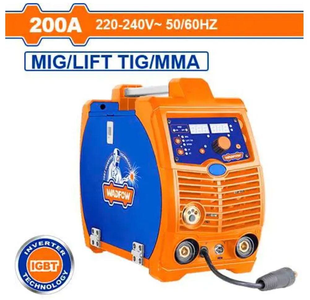  Máy Hàn Điện Tử MAG/MIG/MMA/TIG Lift 200A WADFOW WGTMA20 