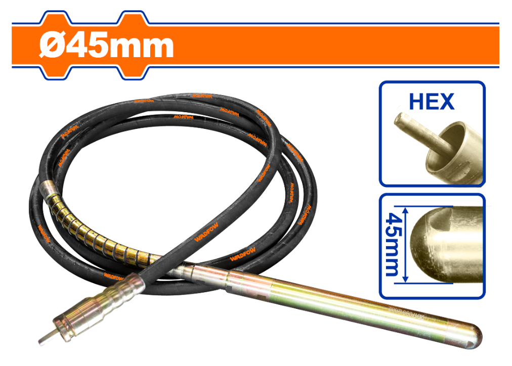  Dây Đầm Dùi Bê Tông Ø45mm WADFOW WVRP2A45 