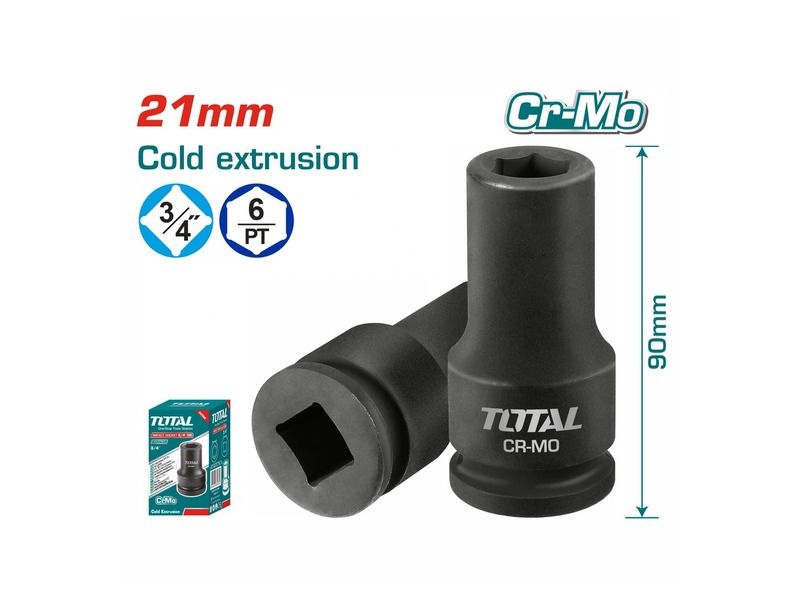  Đầu Tuýp Tác động 3/4inch 21mm Total THHISD3421L 