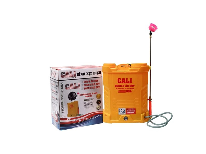  Bình Xịt Điện Cali 20SC Sạc Cơ 20 Lít 12V8Ah 